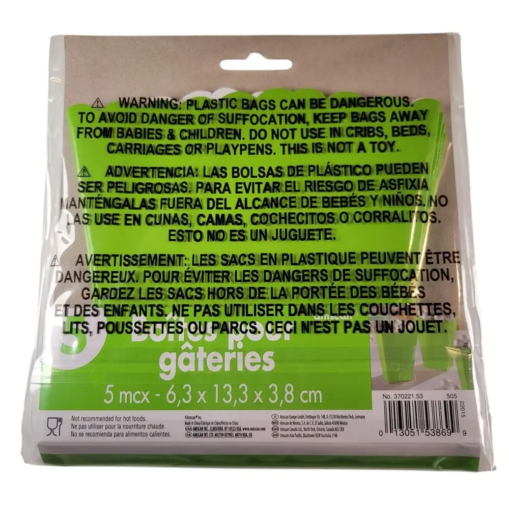 20 Green Treat Boxes for Popcorn, Candy, Party Favors - 4 Packs of 5, Birthday